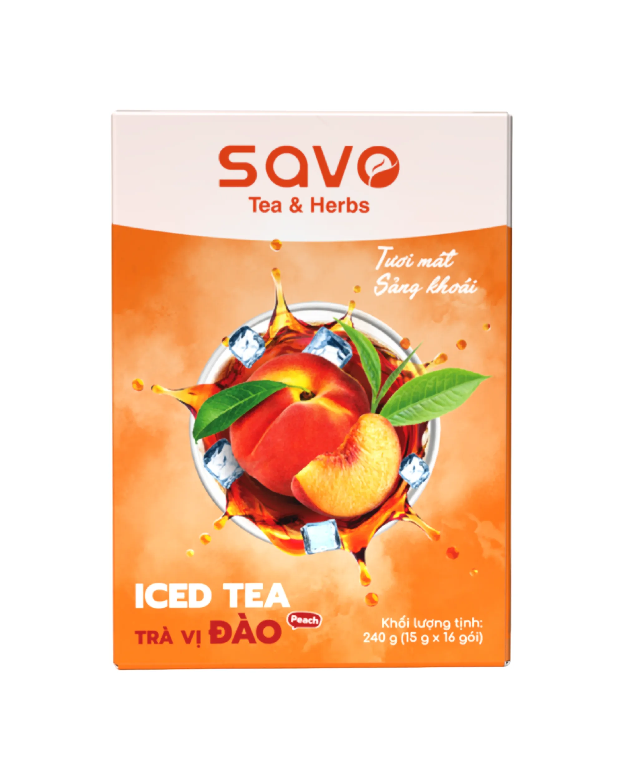 Trà Hòa Tan Iced Tea Đào - 16 Gói
